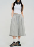Low Balloon Crop Bermuda Pants