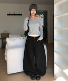 Toki Cross Studded Adjust Wide Pants