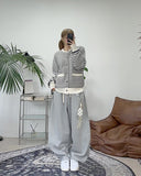 Laber Waffle Stripe Cardigan