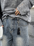 Real leather keyring
