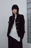 wool terry bookle tweed jacket