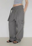 [BELT SET] FOLD OVER CARGO PANTS