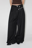 [BELT SET] CROSS LINE WIDE SLACKS