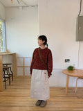Comoe Banding Padded Long Skirt