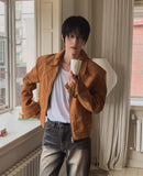 Croi Shoulder Pad Suede Jacket