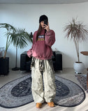 Elden diagonal zipper cargo pants