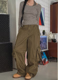 Gane Vintage Washing String Cargo Pants