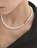 H edition Silver(Y) White Pearl Bead Necklace 8mm