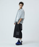 CHECK APPLIQUE HALF SHIRT