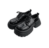 Squared Glossy Platform Sole Loafer