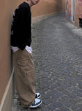 Beigetin Pigment Cargo Denim Pants