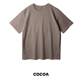 Work Basic Double Cotton Plain Short Sleeve