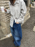 Tele Side Pintuck Wide Denim Pants