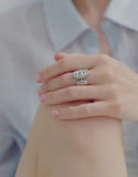 [Premium Plating] H Edition AB(W) Shell Wave Ring