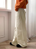 Nicho Pintuck Cotton Long Wide Pants