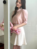 Rubille Collar See-through Frill Blouse