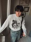 Deep press ribbed warm t