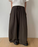 Gih Banding Linen Wide Pants