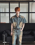 Summer Cool Oil Washed Western Denim Shirt