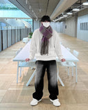 Cable mohair knit