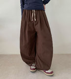 [unisex] Terned Cotton Banding Balloon Wide Pants