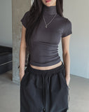 [U-BASIC] Jelly Ribbed Slim Short Polar Short Sleeve