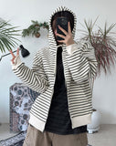 Kimo Stripe Hood Zip-Up
