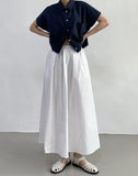Call banding flare long skirt