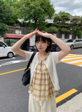 Mimina summer crop short sleeve cardigan
