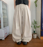 [unisex] Kelter Linen Pintuck Banding Wide Pants