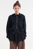 Avery dot crop hood zip-up