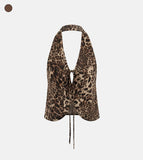 Leopard Halter Sleeveless