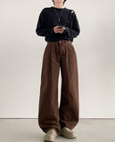 Niel Peach Cotton Wide Pants