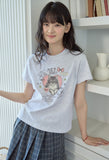 Miyucat Crop Short Sleeve Tee