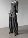 Lab Shirt Layered Wrap One Piece Jacket