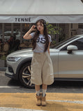 Fresh Pintuck Bermuda Pants