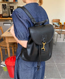 Jobe Black Leather Bokjori Backpack