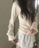 [Fake Layered] Lipti Dot Layered Cardigan T-shirt