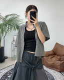Luper crop check shirt