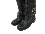 Cross Buckle Studded Mid Boots