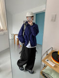 [BAONHAUS] Nylon Cargo Ribbon Bending Pants