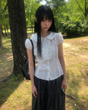 Rohu Frill Short Sleeve Blouse