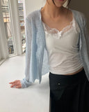 Maylin Lace V-neck See-through Cardigan