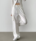 Two-Way Banding Wide Jogger Poly Pants