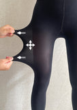 Flora Functional Span Black Stockings