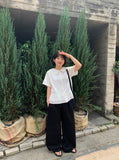Silke Round Collar Frill Blouse