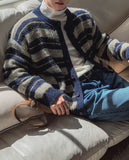 Camille Multi-Stripe Round Cardigan