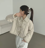 Lovely Casual Crop Duffle Full Fur Mustang