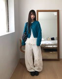 Hian Crop Round Knit Cardigan