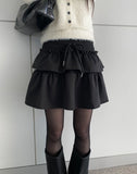 Munt Wool Tiered Frill Mini Skirt